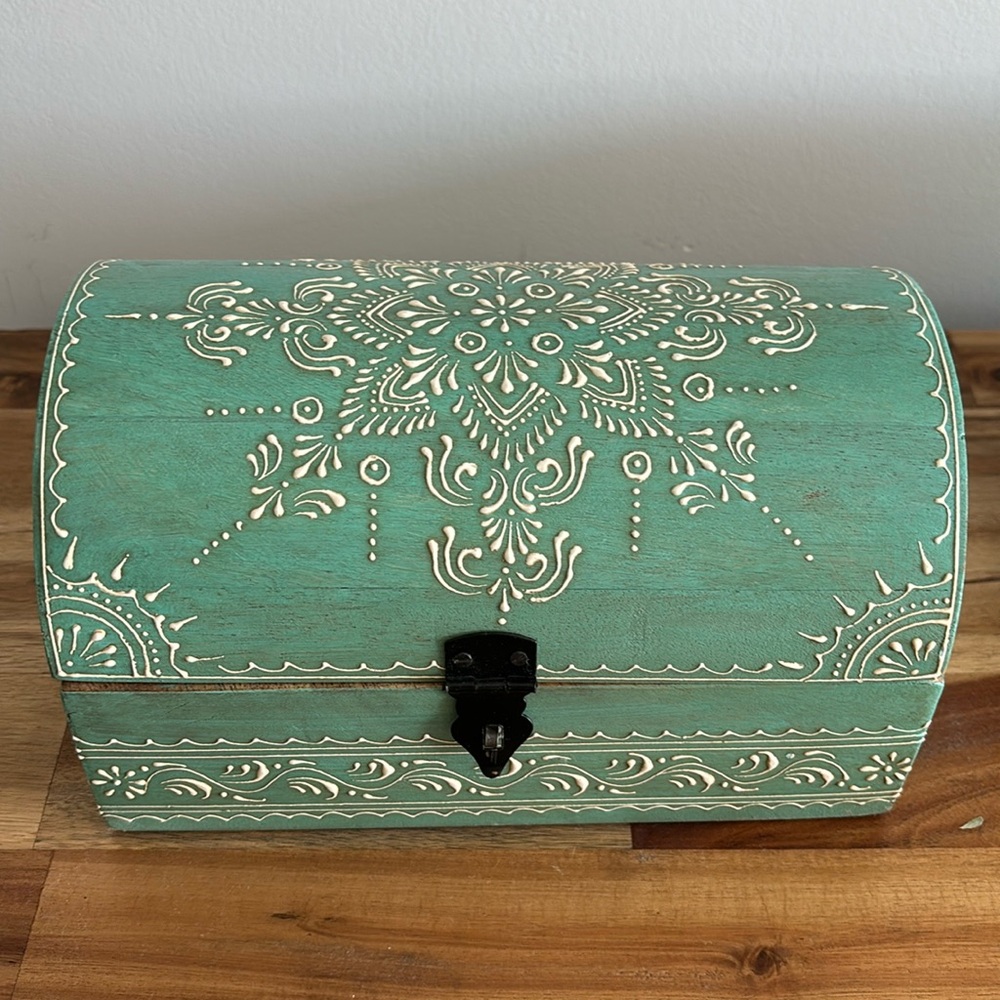 Decorative wooden storage box
